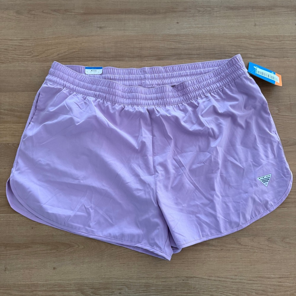 Columbia PFG Windy Bay Shorts Womens XXL Purple Active Hiking NEW